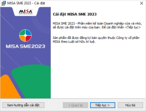 Hướng dẫn cài đặt MISA SME NET 2023